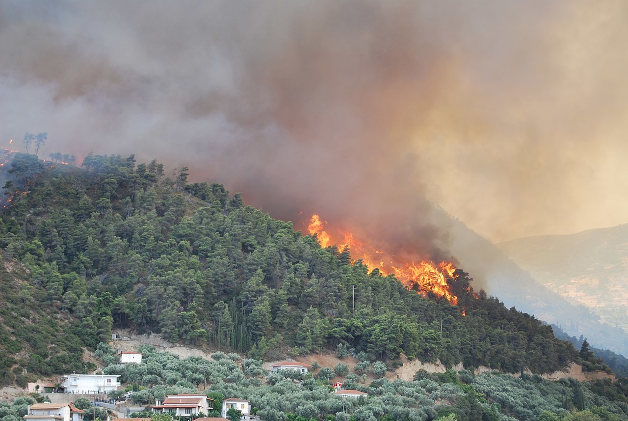 В Греции из-за пожаров на островах Кос, Хиос, Крит и Лесбос эвакуированы сотни туристов